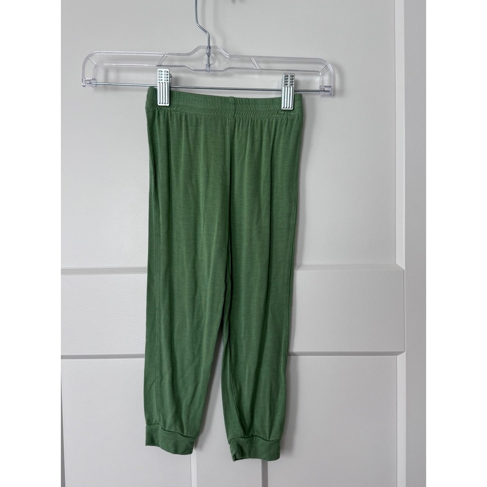 Kate Quinn Sage Green Modal Jogger Pants Toddler Size 2T Elastic Waist Soft